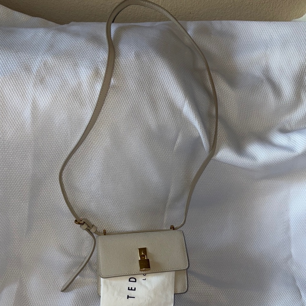Ted Baker Cream Crossbody Bag with Gold Clasp